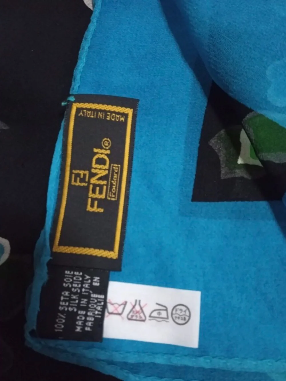 Rare Fendi Floral Silk Scarf / Stole